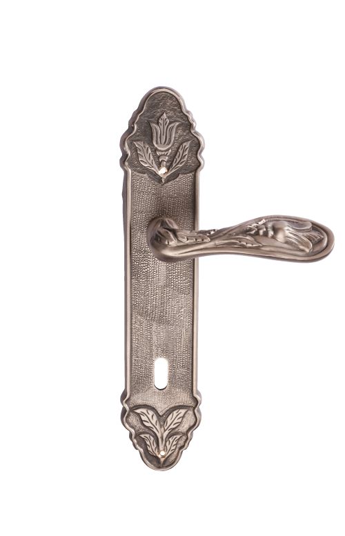Dveřní klika Lalezar štítková - antické stříbro