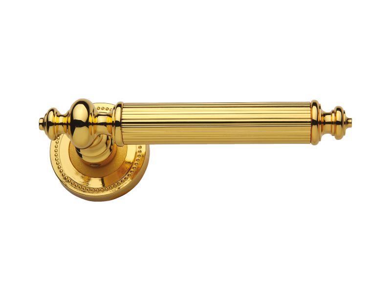 Dverová kľučka Antik rozetová s poťahom 24k zlata