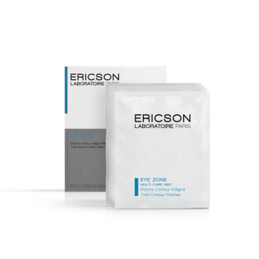 E1055  ERICSON LABORATOIRE - EYE ZONE - TOTAL CONTOUR PATCHES - Hydrogelové polštářky "Second skin" pro oční kontury - 4 sáčky 